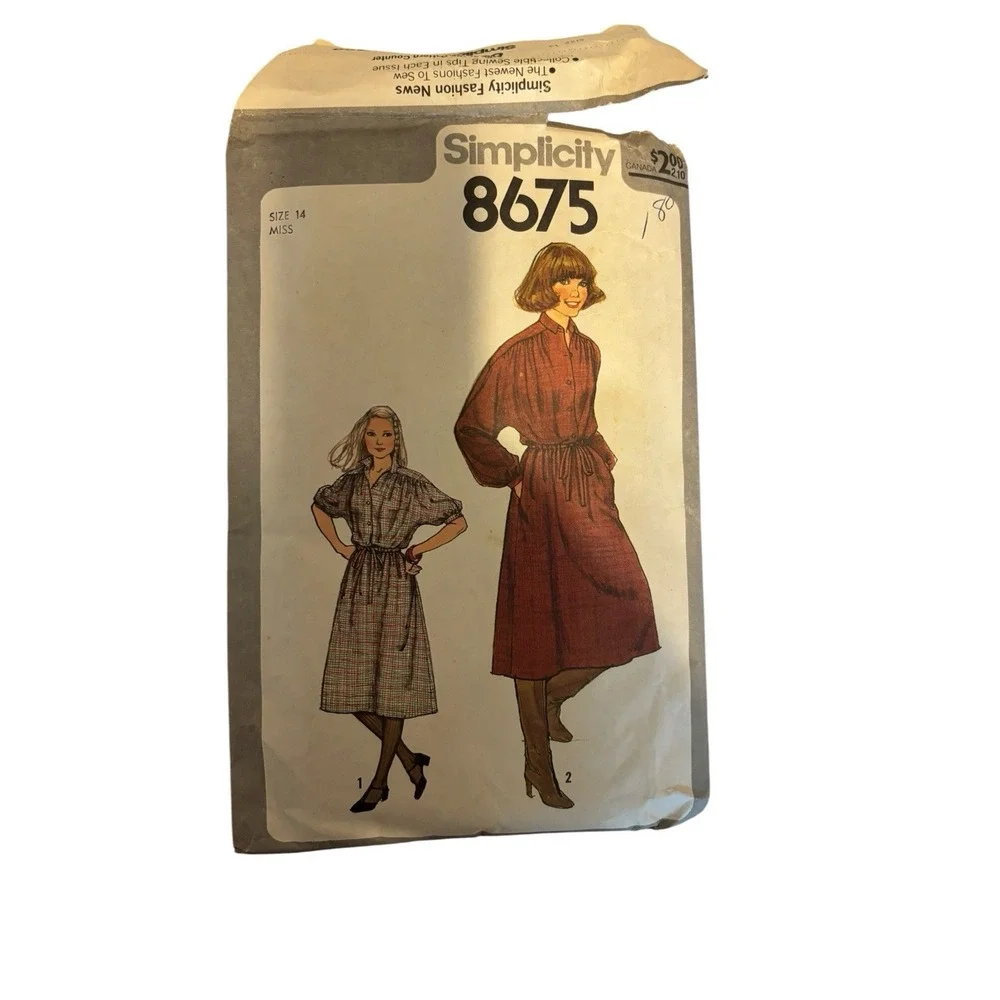 Vintage Simplicity Sewing Pattern Lot of 8 Dresses Pants Suit Vest 1970s Cut